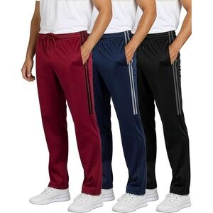 MSRP $50 Real Essentials 3 Pack Men's L Tricot Sweatpants Track Workout Casual